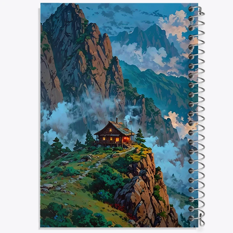 دفتر نقاشی 50 برگ خندالو طرح طبیعت کوهستانی کد N7499