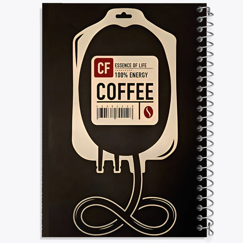 دفتر شطرنجی 50 برگ خندالو طرح قهوه (Coffee) کد F10393