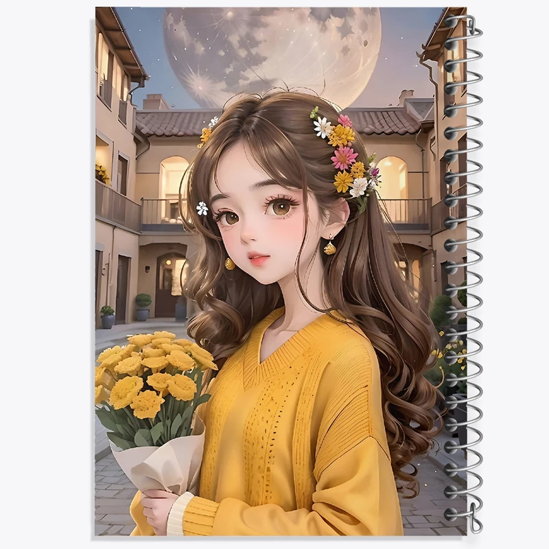 دفتر نقاشی 50 برگ خندالو طرح دخترانه کد F3821