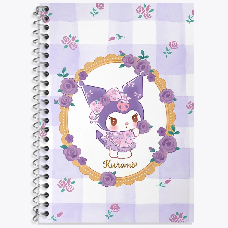 دفتر زبان 50 برگ خندالو مدل سه خط طرح کرومی (Kuromi) کد N9004