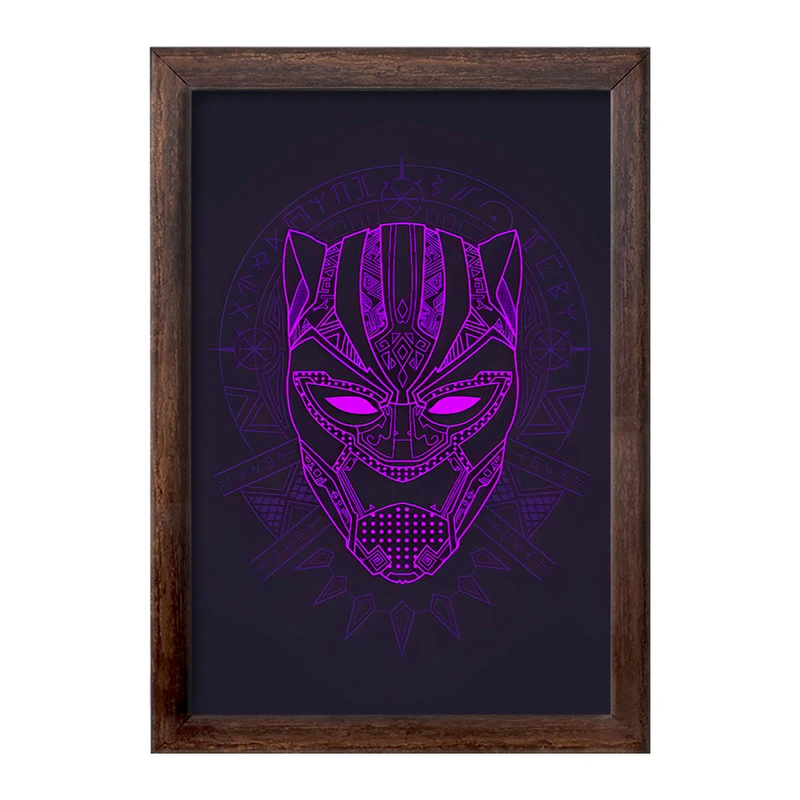 تابلو خندالو طرح پلنگ سیاه (Black Panther) کد F7455