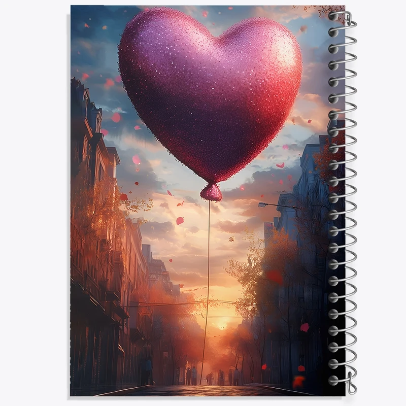 دفتر طراحی 50 برگ خندالو طرح بادکنک قلبی کد F11624