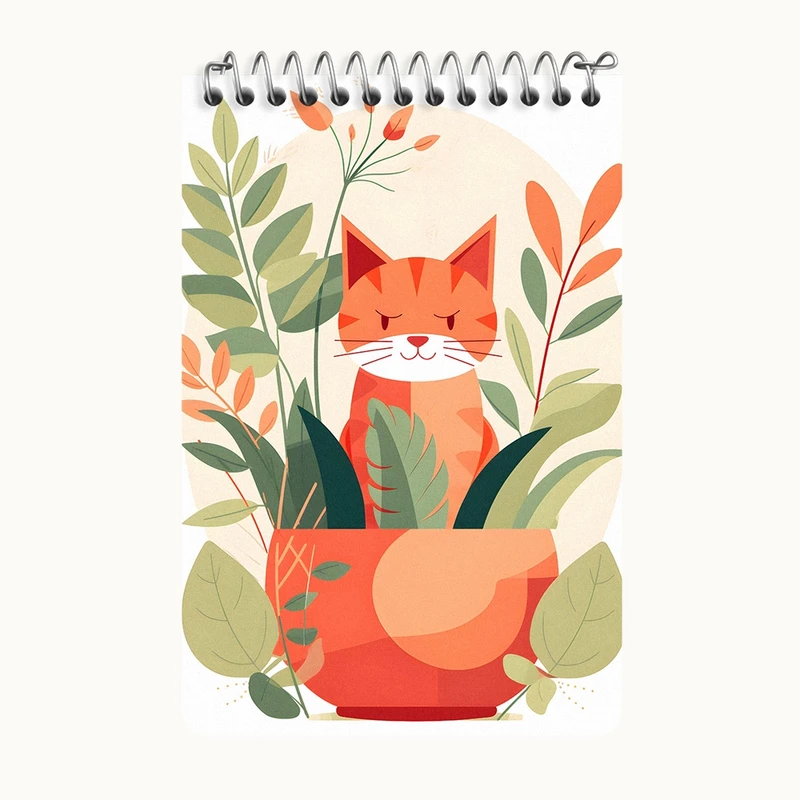 دفتر یادداشت 50 برگ خندالو طرح گربه بامزه کد F4876