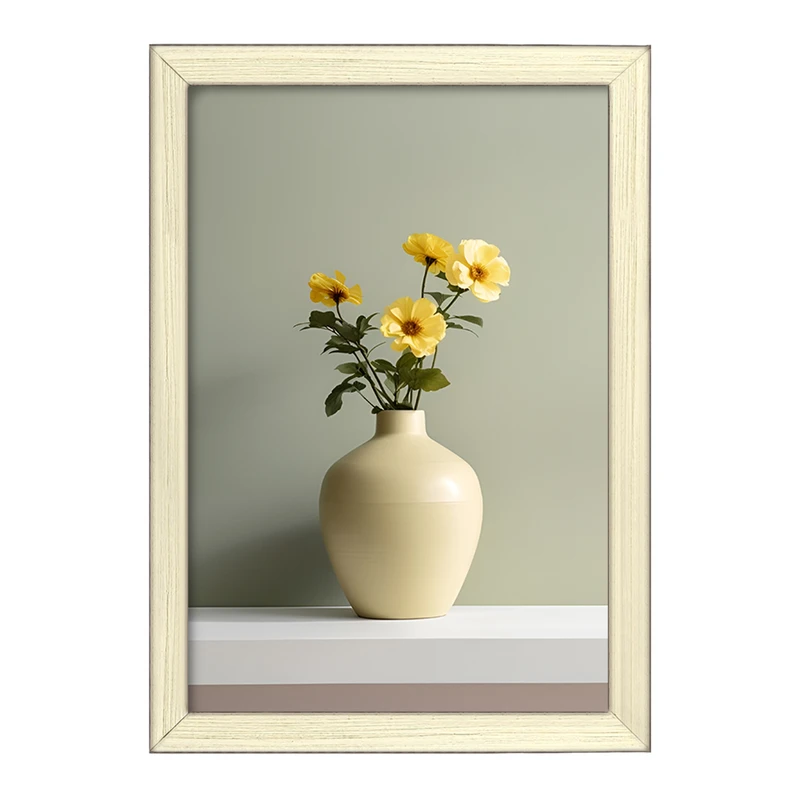 تابلو خندالو طرح گلدان گل زرد کد F11189