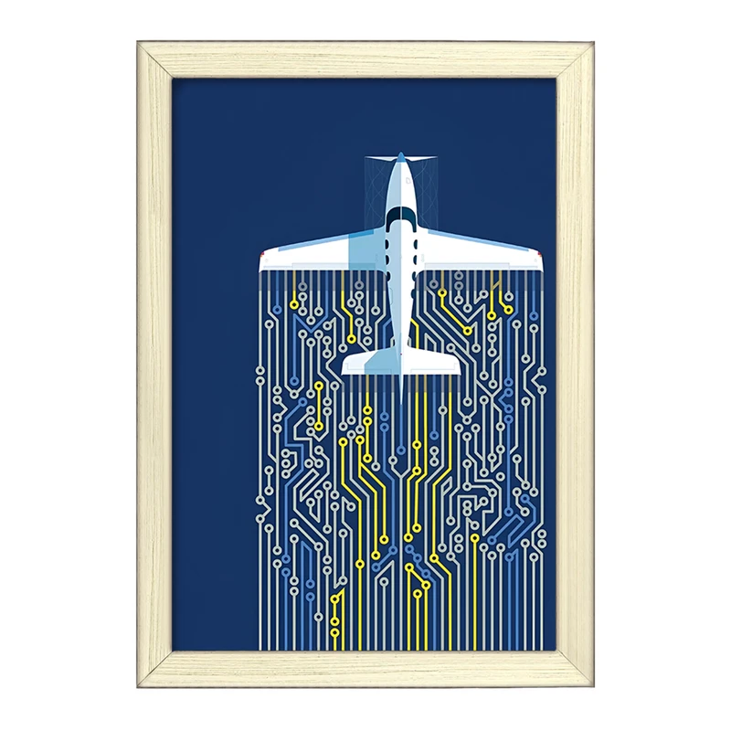 تابلو خندالو طرح هواپیما کد F8837