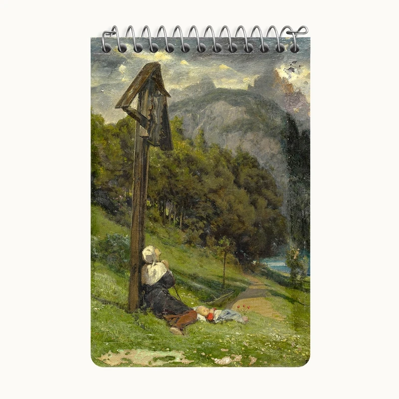 دفتر یادداشت 50 برگ خندالو طرح نقاشی آرولید اثر ارنست استوکلبرگ کد F12477