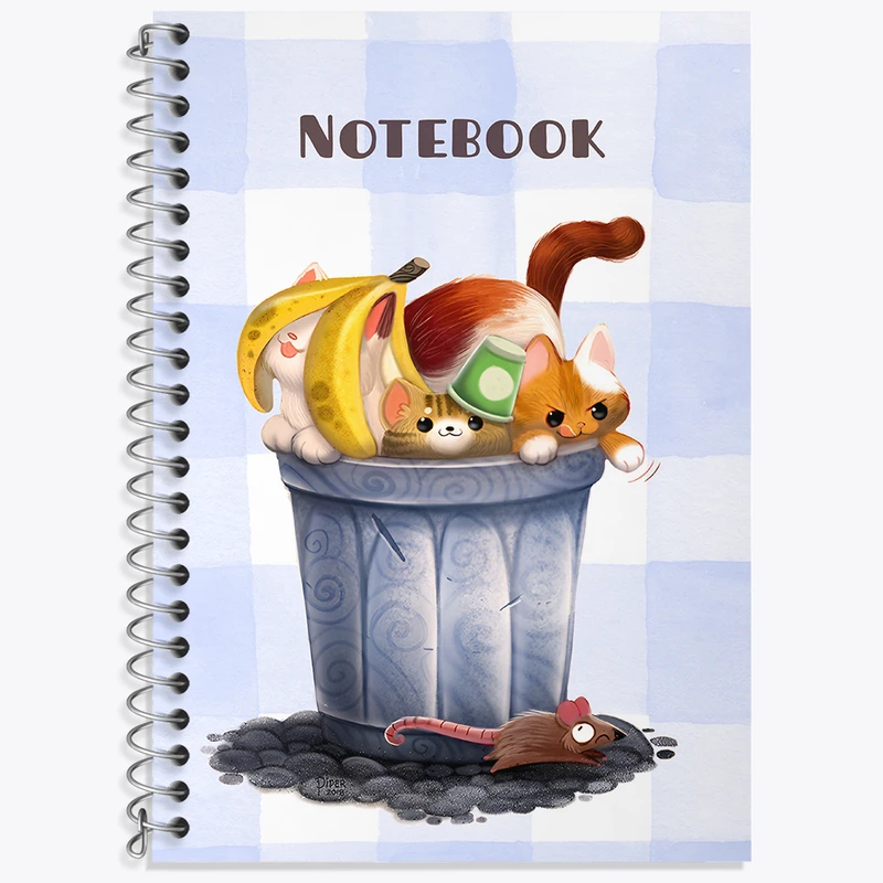 دفتر نت موسیقی 50 برگ خندالو طرح گربه های بامزه کد N6543