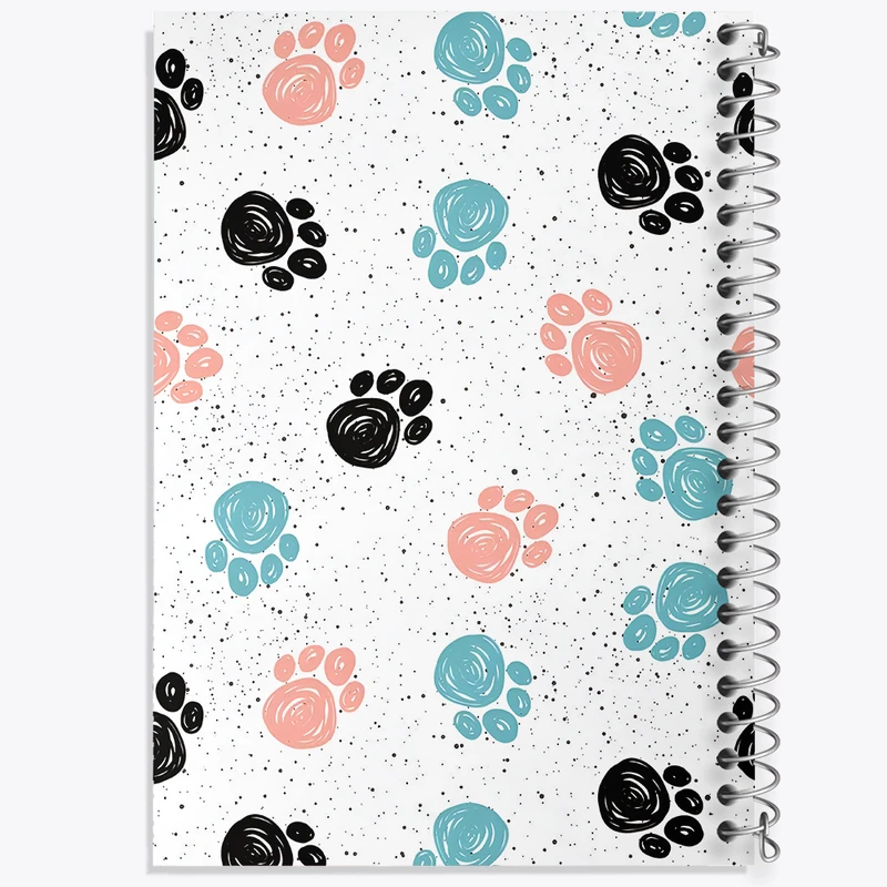 دفتر مشق 50 برگ خندالو طرح پترن پنجه گربه کد N7006