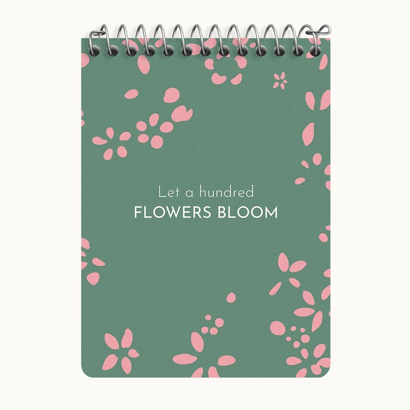 دفتر یادداشت 50 برگ خندالو طرح Let A Hundred Flowers Bloom کد N6905