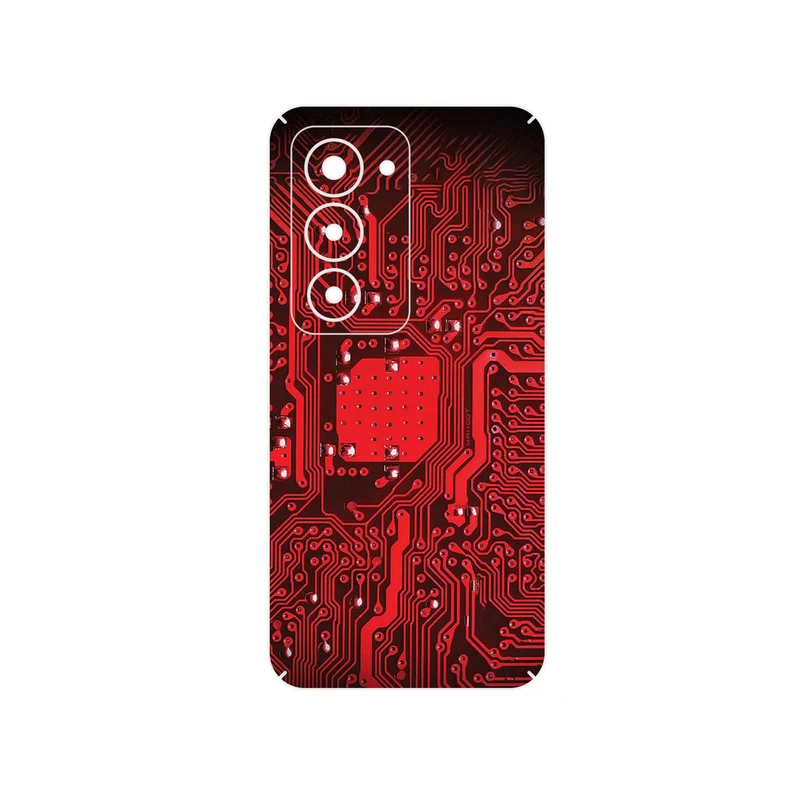 برچسب پوششی ماهوت مدل Red_Printed_Circuit_Board مناسب برای گوشی موبایل شیائومی Redmi 15 4G