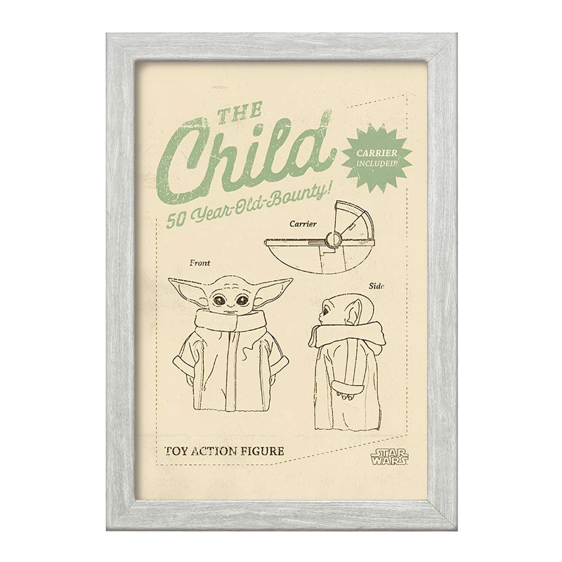تابلو خندالو طرح بیبی یودا (Grogu) کد F14245