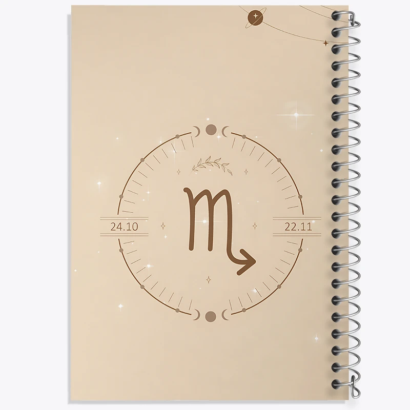 دفتر مشق 50 برگ خندالو طرح ماه تولد آبان کد F10898