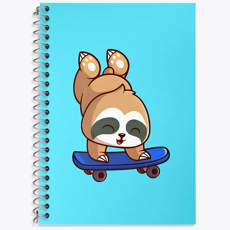 دفتر زبان 50 برگ خندالو مدل سه خط طرح تنبل بانمک کد N6746