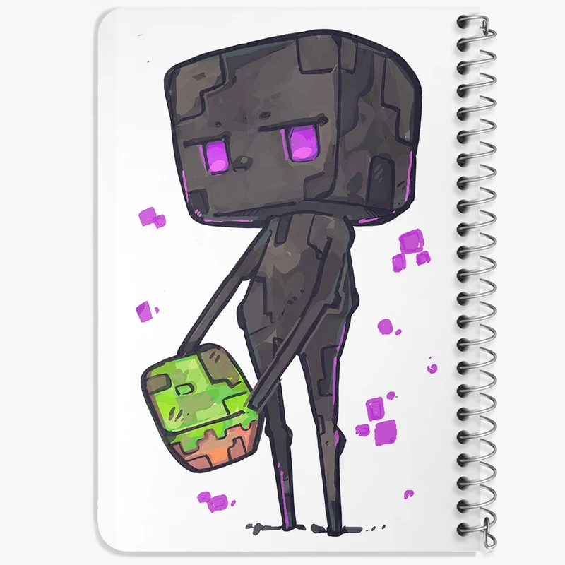 دفتر یادداشت 50 برگ خندالو طرح بازی ماینکرافت Minecraft  کد 23273