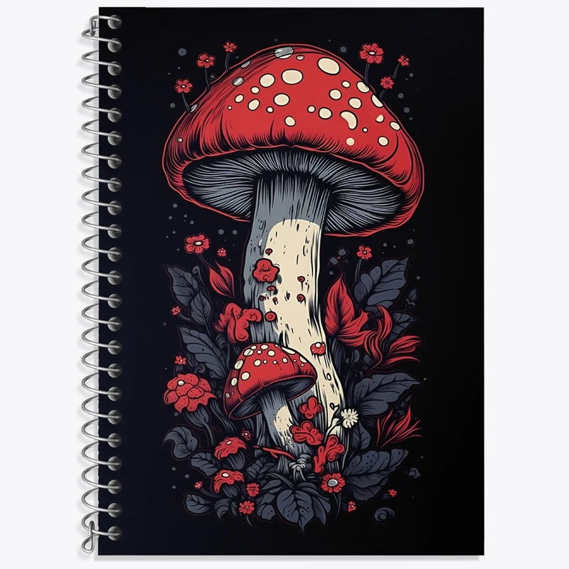 دفتر زبان 50 برگ خندالو مدل سه خط طرح قارچ کد F4313