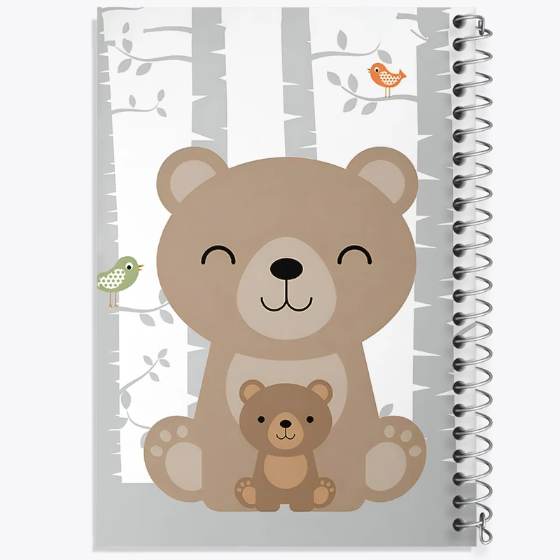 دفتر طراحی 50 برگ خندالو طرح خرس بامزه کد F3176