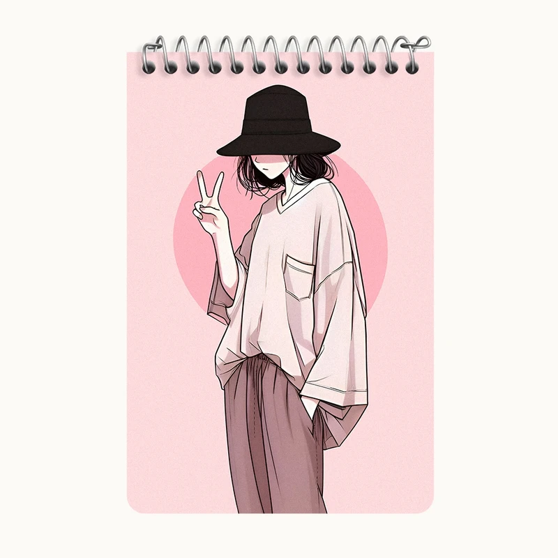 دفتر یادداشت 50 برگ خندالو طرح دخترانه کد F6662