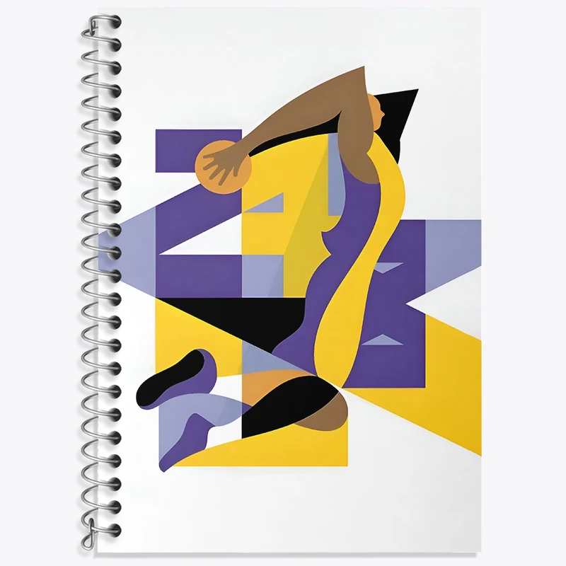 دفتر زبان 50 برگ خندالو مدل سه خط طرح بسکتبالیست کد F4619