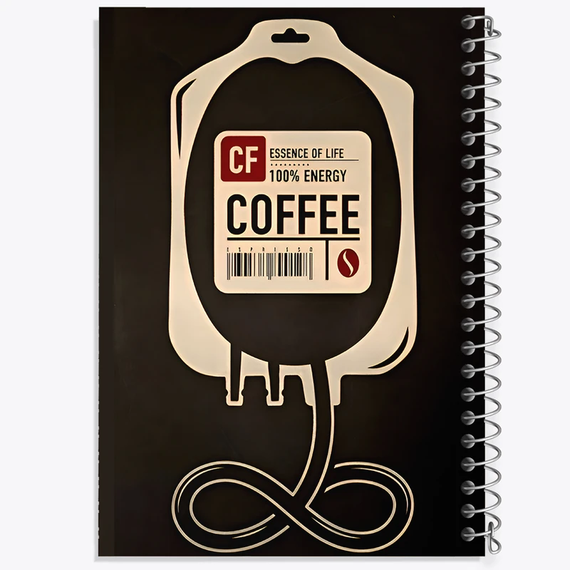 دفتر مشق 100 برگ خندالو طرح قهوه (Coffee) کد F10393