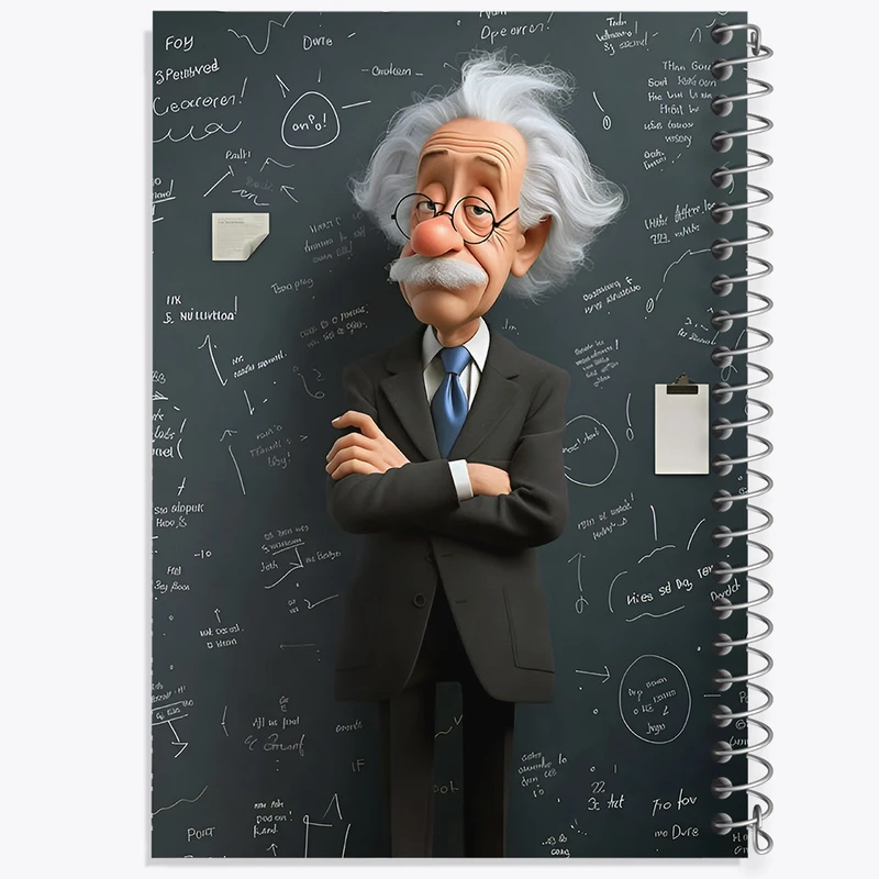 دفتر مشق 50 برگ خندالو طرح آلبرت اینشتین (Albert Einstein) کد F14178