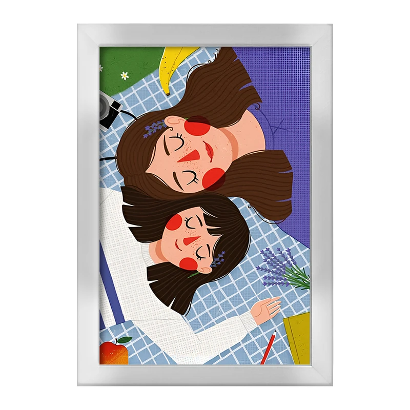 تابلو خندالو طرح مادر دختری کد F12636