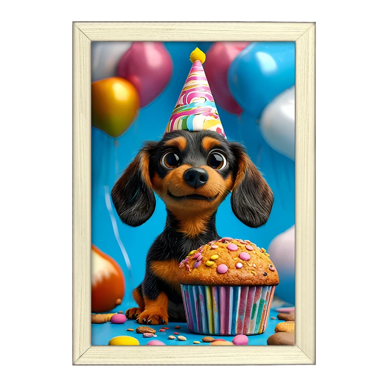 تابلو خندالو طرح سگ کد F12821