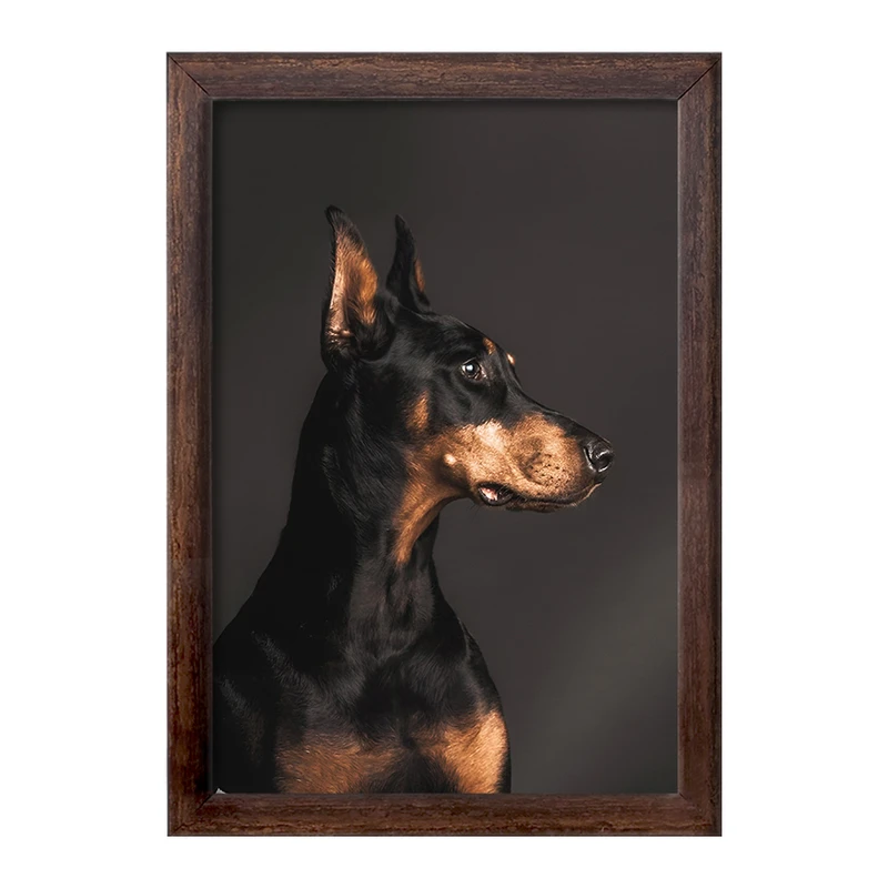 تابلو خندالو طرح سگ دوبرمن (Dobermann) کد F13637