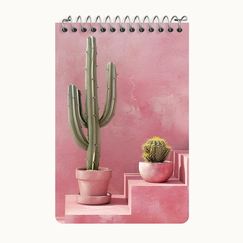 دفتر یادداشت 50 برگ خندالو طرح کاکتوس کد F3839
