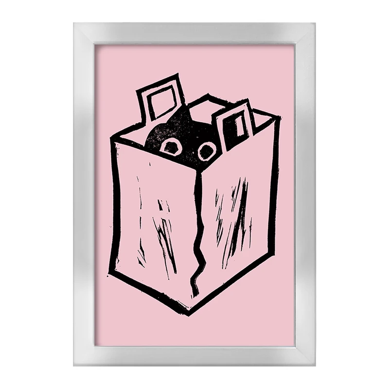 تابلو خندالو طرح گربه بامزه کد 8556