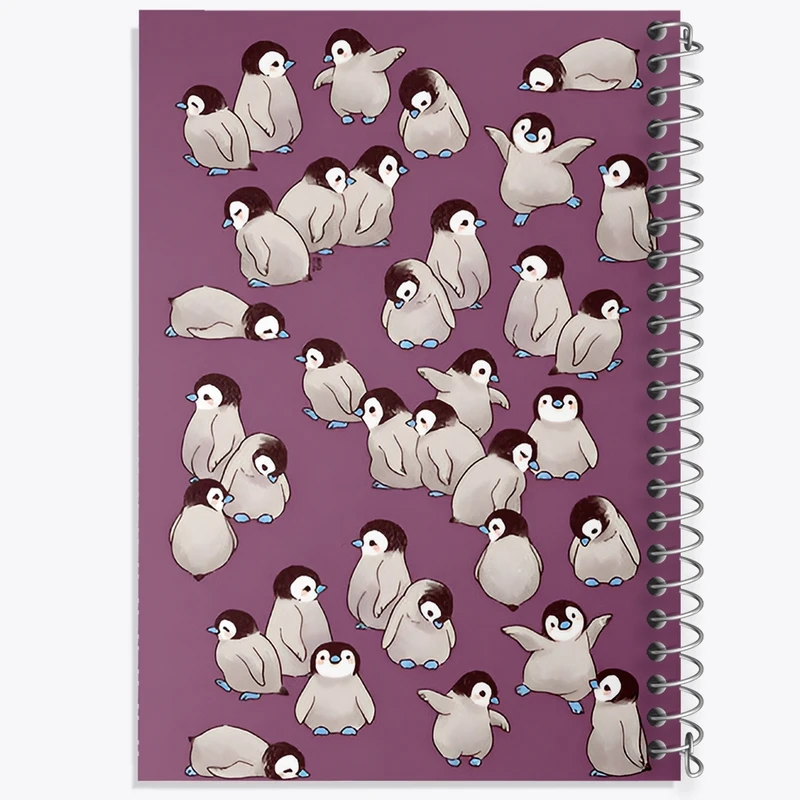 دفتر شطرنجی 50 برگ خندالو طرح پترن پنگوئن کد N8169