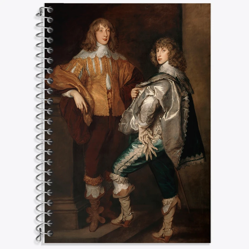 دفتر نت موسیقی 50 برگ خندالو طرح نقاشی لردهای جان و برنارد استوارت اثر توماس گینزبرو کد F12492