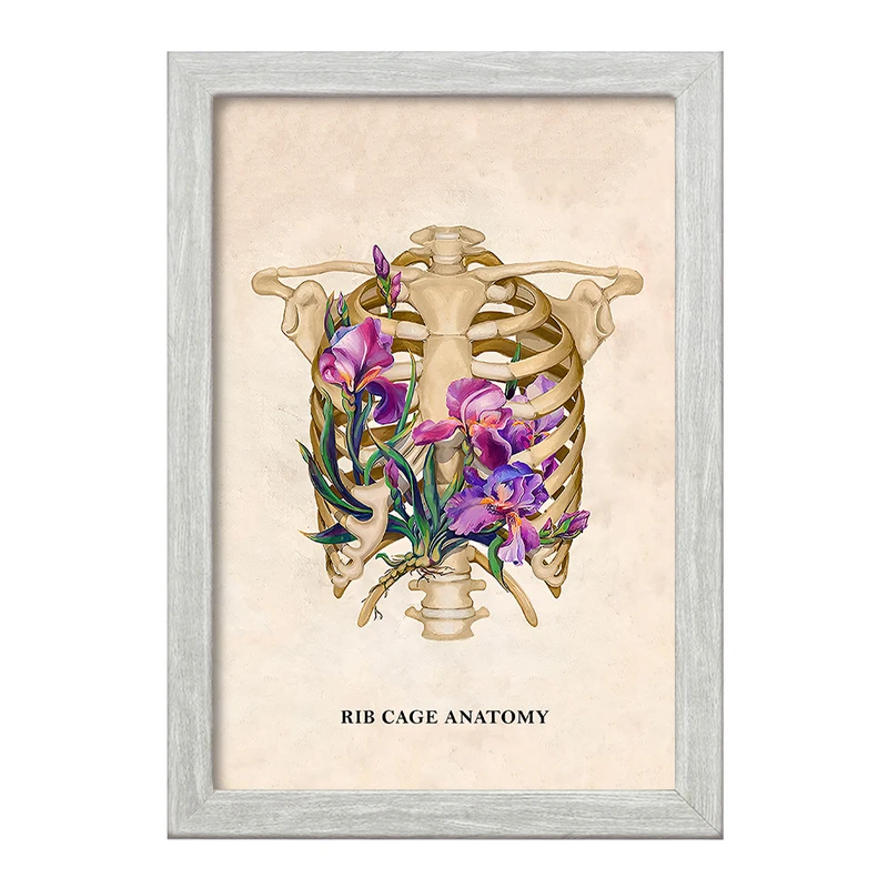 تابلو خندالو طرح آناتومی قفسه سینه (Rib Cage Anatomy) کد F14029