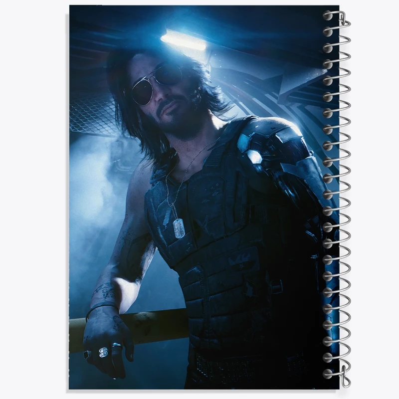 دفتر طراحی 50 برگ خندالو طرح جانی سیلور هند سایبر پانک کد 30572