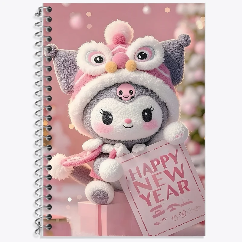 دفتر زبان 50 برگ خندالو مدل سه خط طرح کرومی (Kuromi) کد F10296