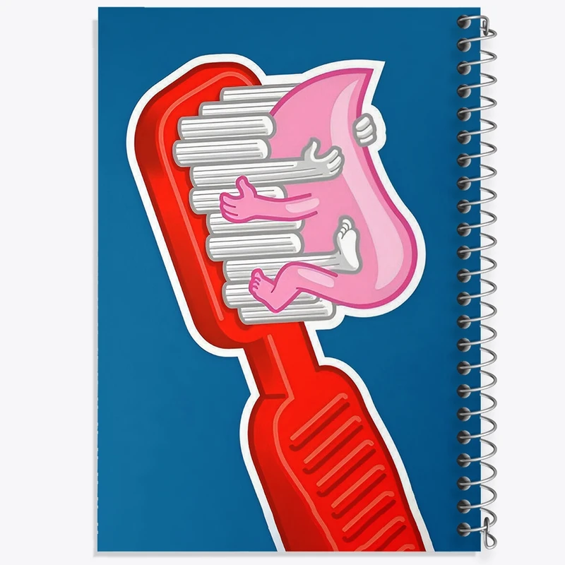 دفتر طراحی 50 برگ خندالو طرح دندان و دندان پزشکی کد F9823