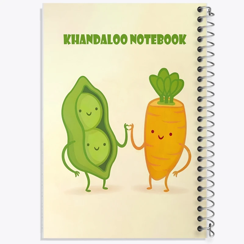 دفتر طراحی 50 برگ خندالو طرح سبزیجات بامزه کد N7378