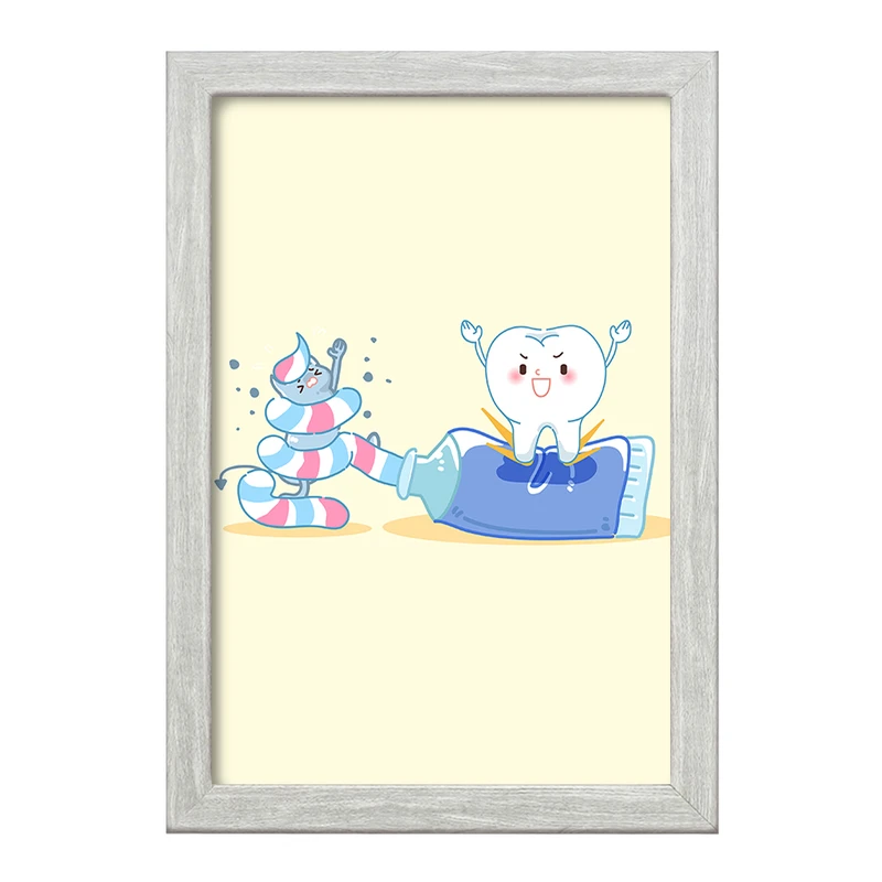 تابلو خندالو طرح دندان و دندان پزشکی کودکانه کد 36714