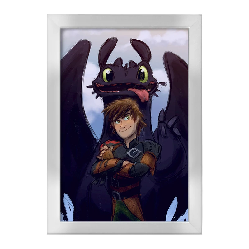 تابلو خندالو طرح اژدها سواران DreamWorks Dragons  کد 13752