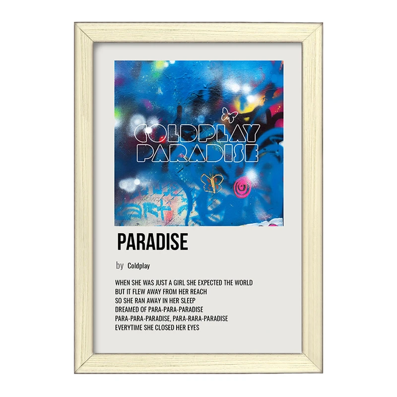 تابلو خندالو طرح آهنگ Paradise کلد پلی کد F13465