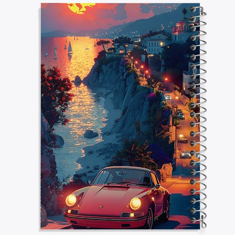 دفتر مشق 50 برگ خندالو طرح خیابان ساحلی کد F4547