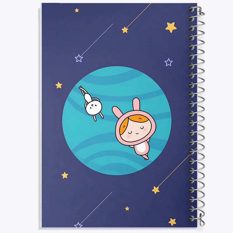 دفتر نقاشی 50 برگ خندالو طرح دخترانه فانتزی کد N7369