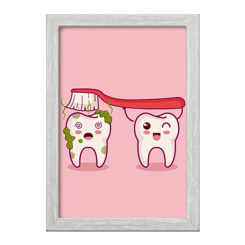 تابلو خندالو طرح دندان و دندان پزشکی کودکانه کد 36760