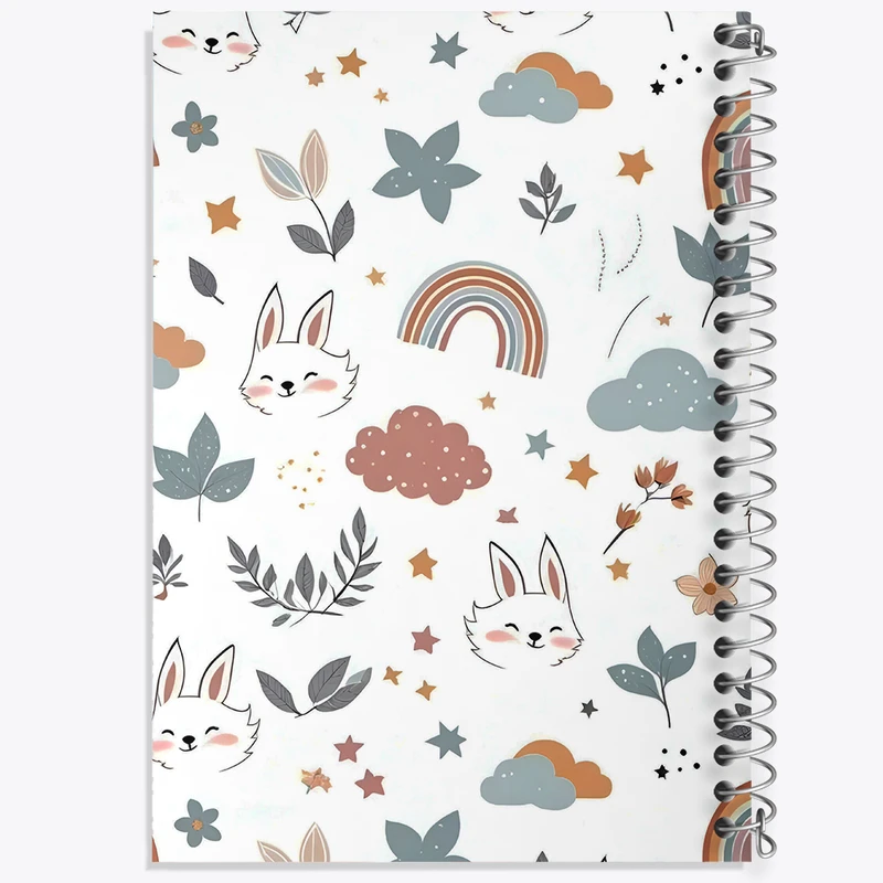 دفتر مشق 100 برگ خندالو طرح پترن خرگوش کد N6808