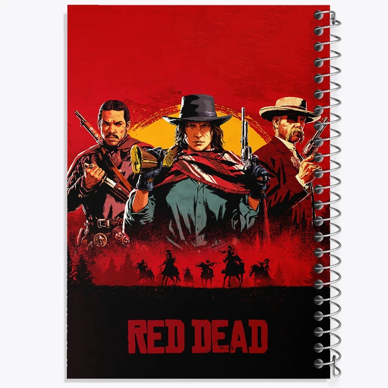 دفتر ژورنال نویسی 50 برگ خندالو مدل نقطه ای طرح رد دد (Red Dead) کد N9349