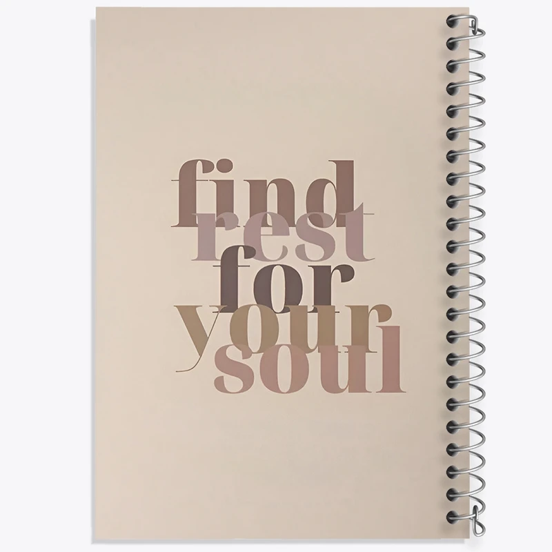 دفتر شطرنجی 50 برگ خندالو طرح Find Rest For Your Soul کد F3918