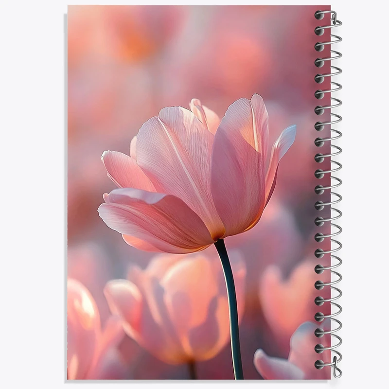 دفتر مشق 100 برگ خندالو طرح گل لاله کد N6908