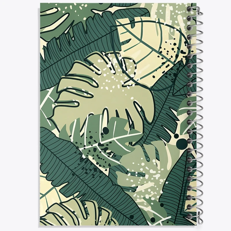 دفتر طراحی 50 برگ خندالو طرح برگ های انجیری کد N7004