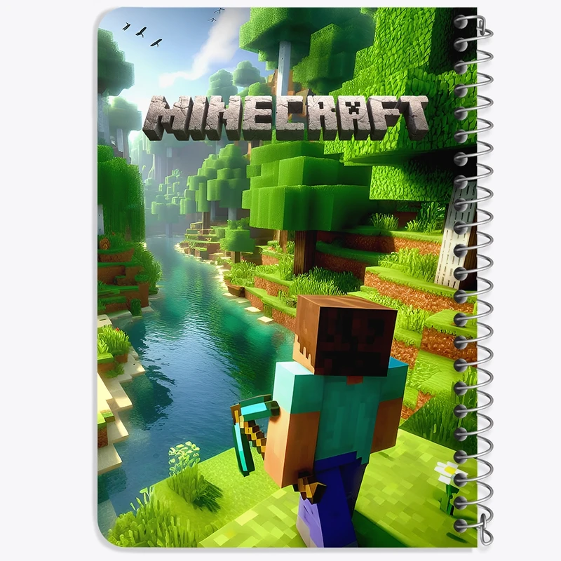 دفتر یادداشت 50 برگ خندالو طرح ماینکرافت (Minecraft) کد F14089