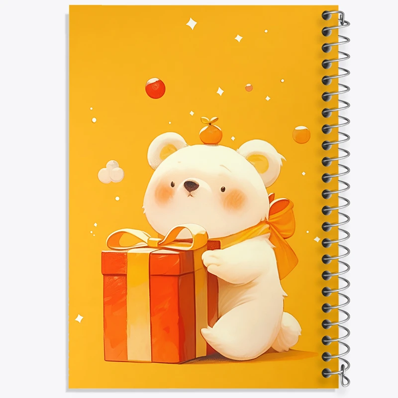 دفتر مشق 100 برگ خندالو طرح خرس و جعبه هدیه کد N6213