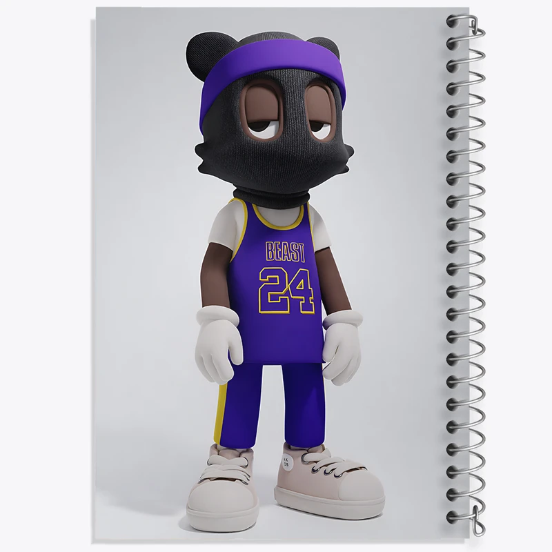 دفتر مشق 100 برگ خندالو طرح آدمک ماسک دار کد F4042